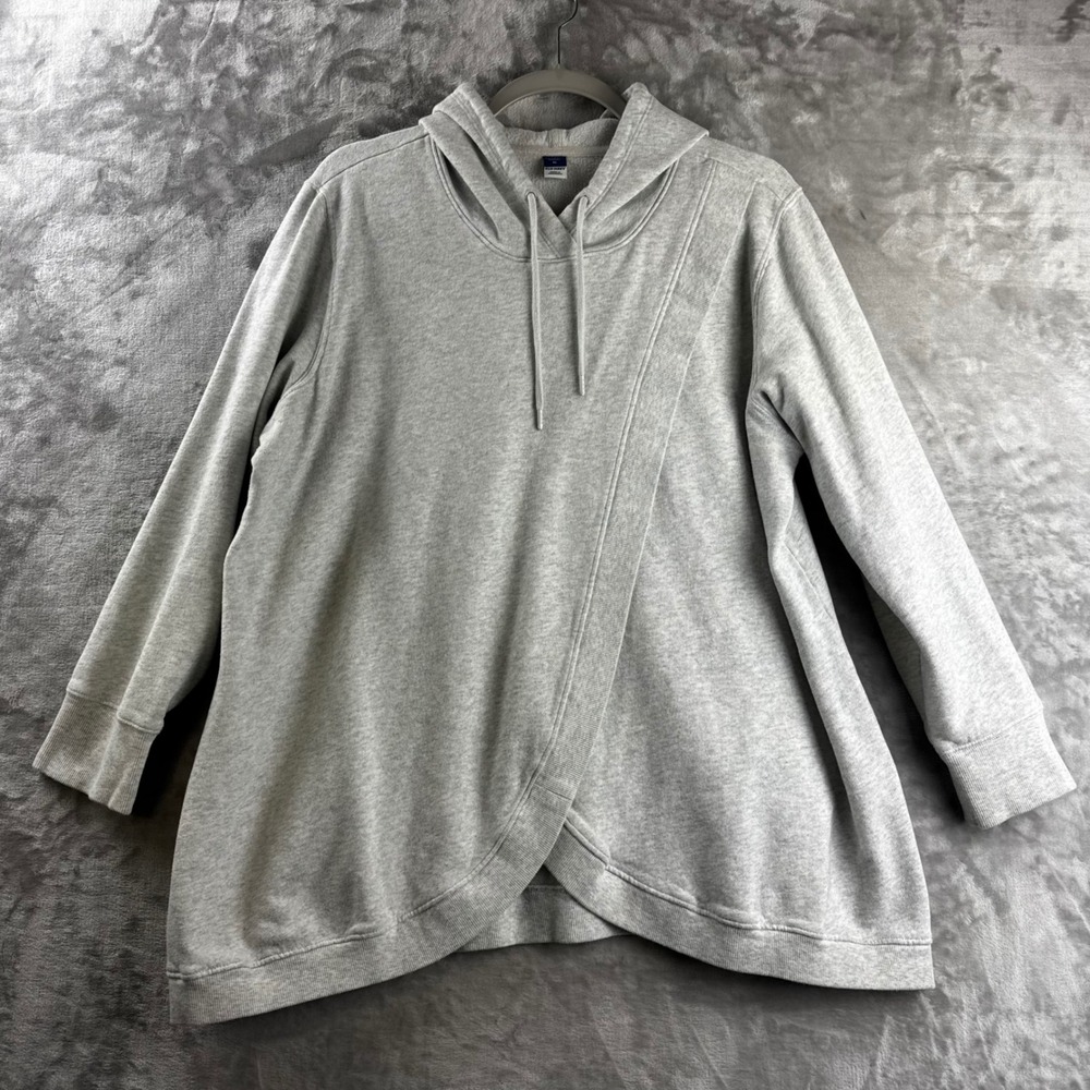 Old Navy Hoodie Women XL Gray Maternity Nursing Crossover SoComfort (1876)